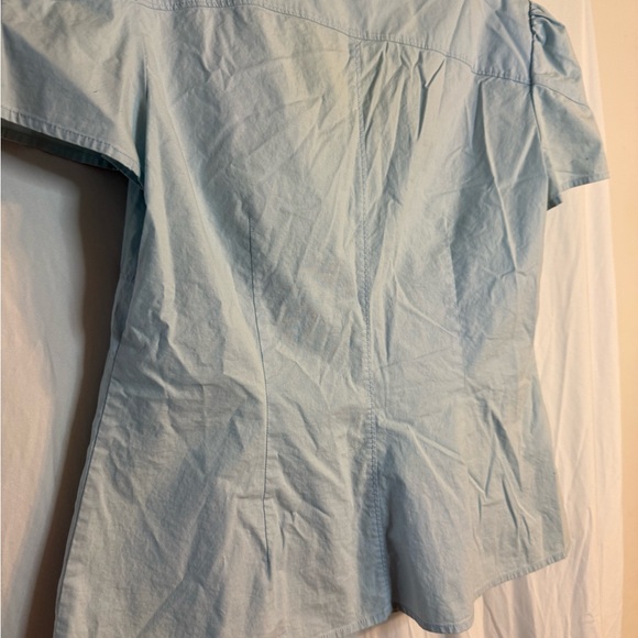 Dorothee Bis Women’s Blouse Medium | Light Blue Button-Down Women’s Blouse - Picture 10 of 10